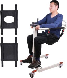 Transfer Wheelchair Patient Lift for Home Portable car Lift Bedside Commode Transport Chair, Shower Chair with Wheels Portable Toilets Seat Transfer Aid for Elderly Height Adjustable - Portable Elderly Toilet Mobile Wheelchair