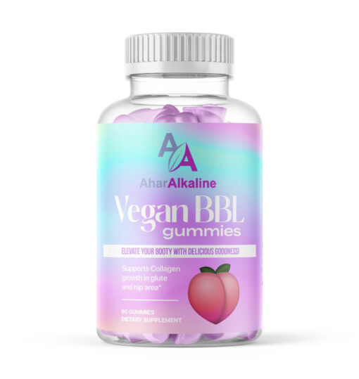 AharAlkaline Vegan BBL Gummies - Elevate your Booty with Delicious Goodness - Supports Collagen Growth in Glute and Hip Area