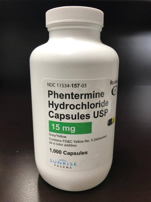 Phentermine HCL Capsules USP 30 mg (Adipex-P, Lomaira) Yellow