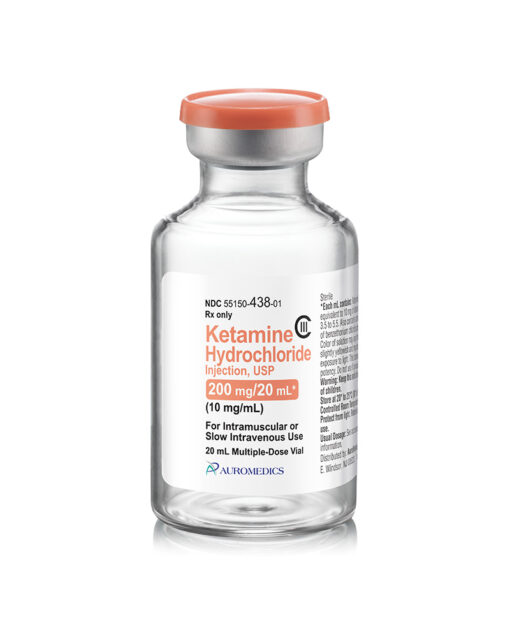 Auromedics Ketamine Hydrochloride Injection, USP 200 mg/20 mL (10 mg/mL) For Intamuscular or Slow Intravenous Use 20 mL Multiple-Dose Vial